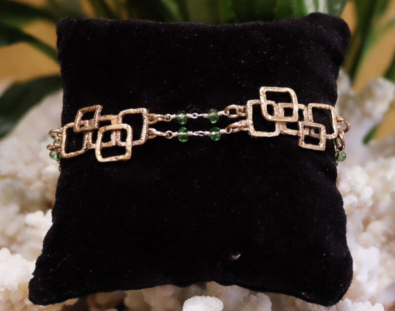 bracciale quadrati peridotto